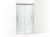 KOHLER K-707601-8D3 Pleat Frameless sliding shower door, 79-1/16" H x 44-5/8 - 47-5/8" W, with 5/16" thick Frosted glass