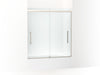 KOHLER K-707602-8L Pleat 63-9/16" H sliding bath door with 5/16"-thick glass