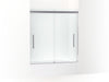 KOHLER K-707602-8L Pleat 63-9/16" H sliding bath door with 5/16"-thick glass