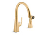 KOHLER K-22064 Graze Single-handle kitchen sink faucet with two-function side sprayer