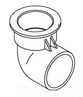 KOHLER K-97886 Body, 90 Deg El, 1 1/2'