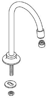 KOHLER K-73890-CP Spout Assy, Gooseneck
