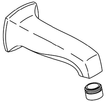 KOHLER K-1060821-CP Spout Assy, Wall Mnt Bath
