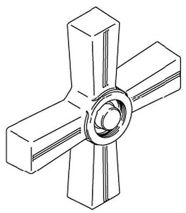 KOHLER K-1066101-B-SN Handle, Bath Cross