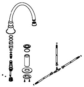 KOHLER K-1093053-CP Kit, Spout & Diverter, 12