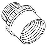 KOHLER K-45015-BC Adapter, Bed Pan Washer