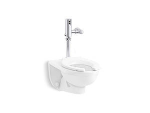Kingston Ultra Antimicrobial toilet with Mach Tripoint touchless DC 1.6 gpf flushometer