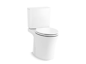 Veil Two-piece elongated toilet with skirted trapway, 1.28 gpf