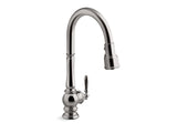 Artifacts Touchless pull-down kitchen sink faucet with KOHLER Konnect and three-function sprayhead