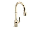 Artifacts Touchless pull-down kitchen sink faucet with KOHLER Konnect and three-function sprayhead