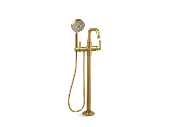 Castia by Studio McGee Floor-mount bath filler trim with handshower