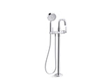 Castia by Studio McGee Floor-mount bath filler trim with handshower