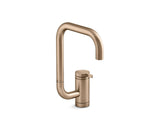 Components Single-handle bar sink faucet with two-function extended-reach spout