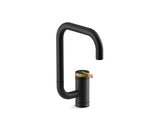 Components Single-handle bar sink faucet with two-function extended-reach spout