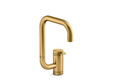 Components Single-handle bar sink faucet with two-function extended-reach spout