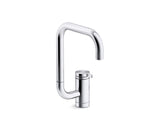 Components Single-handle bar sink faucet with two-function extended-reach spout