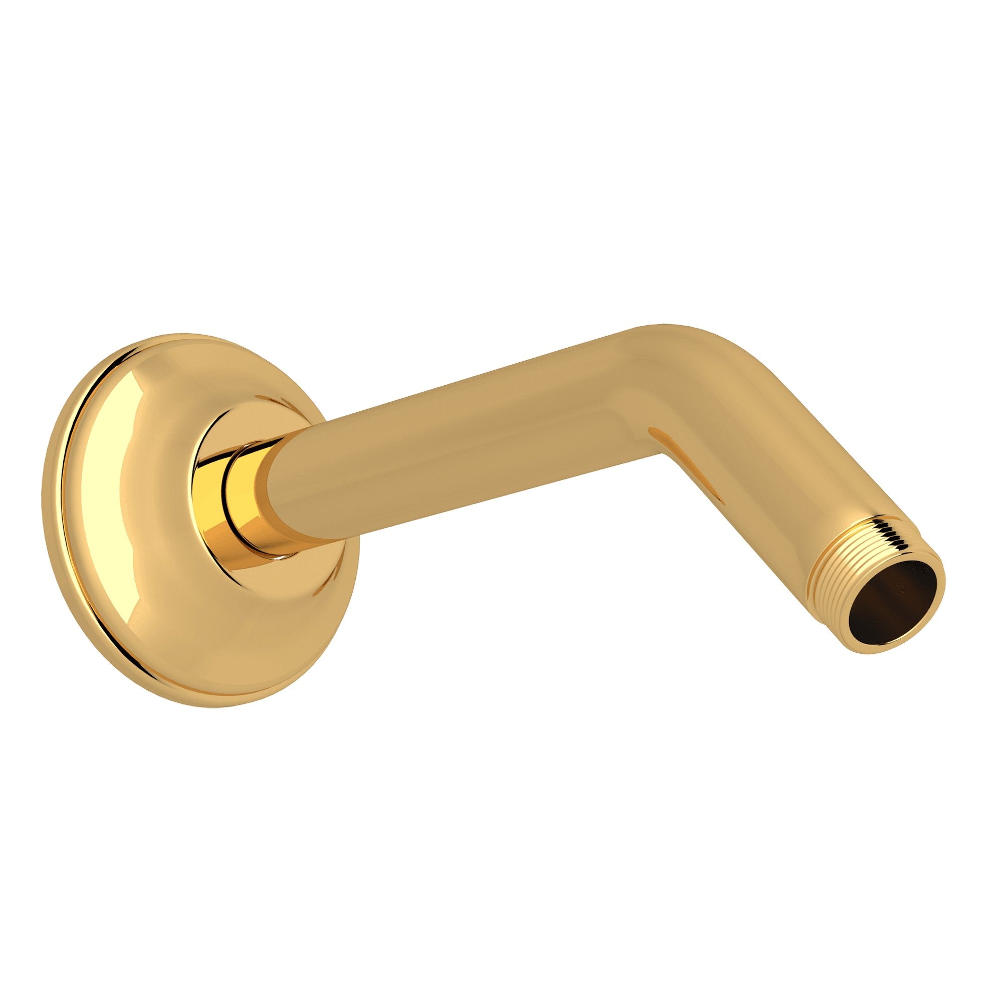 ROHL 12 1/4 Inch Wall Mount Shower Arm - Unlacquered Brass