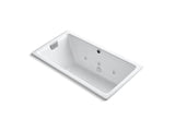 KOHLER K-856-HN-0 Tea-for-Two 66" x 36" drop-in whirlpool with reversible drain, custom pump and heater without trim