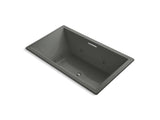KOHLER K-1174-H2-58 Underscore Rectangle 72" x 42" drop-in whirlpool with heater without jet trim and with center drain