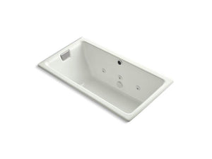 KOHLER K-856-HE-0 Tea-for-Two 66" x 36" drop-in whirlpool with reversible drain, custom pump location and heater without trim