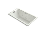 KOHLER K-856-HE-NY Tea-for-Two 66" x 36" drop-in whirlpool with reversible drain, custom pump location and heater without trim