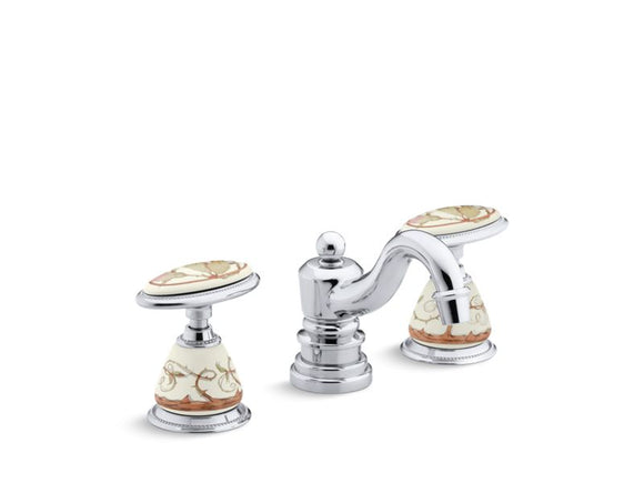 KOHLER K-258-BR Briar Rose Antique Ceramic handle insets and skirts for bathroom sink faucets