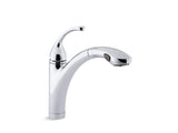 KOHLER 10433-CP Forté Single-Hole Or 3-Hole Kitchen Sink Faucet With 10-1/8" Pull-Out Spray Spout in Polished Chrome