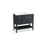 KOHLER K-33579-ASB Winnow 36" bathroom vanity cabinet with sink and quartz top
