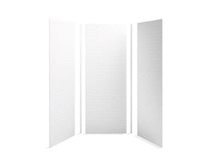 KOHLER 97611-T01-0 Choreograph 36" X 36" X 96" Shower Wall Kit, Brick Texture in White