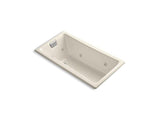 KOHLER K-852-H2-47 Tea-for-Two 60" x 32" drop-in whirlpool with reversible drain and heater without trim