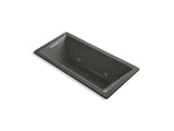 KOHLER K-1822-GVBCW-58 Underscore Rectangle 66" x 32" drop-in VibrAcoustic + BubbleMassage(TM) Air Bath with Bask(TM) heated surface and chromatherapy