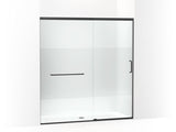 KOHLER K-707617-8G81 Elate Tall Sliding shower door, 75-1/2" H x 68-1/4 - 71-5/8" W, with heavy 5/16" thick Crystal Clear glass with privacy band