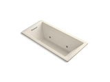 KOHLER K-1822-GVBCW-47 Underscore Rectangle 66" x 32" drop-in VibrAcoustic + BubbleMassage(TM) Air Bath with Bask(TM) heated surface and chromatherapy