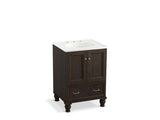 KOHLER K-99514-LG-1WC Damask 24" bathroom vanity cabinet with furniture legs, 2 doors and 1 drawer