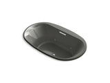 KOHLER K-5718-GVBCW-58 Underscore Oval 72" x 42" drop-in VibrAcoustic + BubbleMassage(TM) Air Bath with Bask heated surface and chromatherapy
