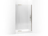 KOHLER 705728-L-NX Finial Pivot Shower Door, 72-1/4" H X 45-1/4 - 47-3/4" W, With 3/8" Thick Crystal Clear Glass in Brushed Nickel Anodized