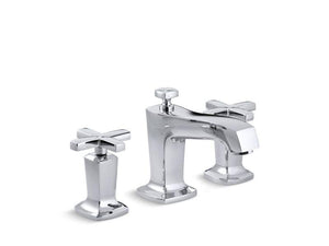 KOHLER 16232-3-SN Margaux Widespread Bathroom Sink Faucet With Cross Handles in Vibrant Polished Nickel