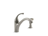 KOHLER 10416-BN Forté 2-Hole Kitchen Sink Faucet With 9-1/16" Spout, Matching Finish Sidespray in Vibrant Brushed Nickel