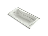 KOHLER K-1257-LW Mariposa 72" x 36" alcove whirlpool bath with Bask heated surface, integral flange, and left-hand drain