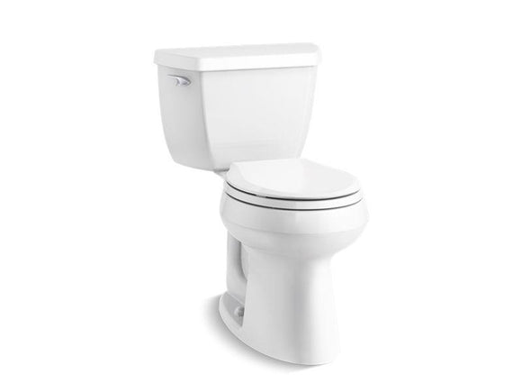 KOHLER 5296-0 Highline Classic Comfort Height Two-Piece Round-Front 1.28 Gpf Chair Height Toilet in White