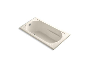 KOHLER K-1184-W1-47 Devonshire 60" x 32" drop-in bath with Bask heated surface and reversible drain
