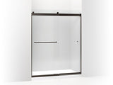 KOHLER K-706167-L Levity Sliding shower door, 74" H x 56-5/8 - 59-5/8" W, with 5/16" thick Crystal Clear glass