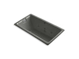 KOHLER K-856-HN-58 Tea-for-Two 66" x 36" drop-in whirlpool with reversible drain, custom pump and heater without trim