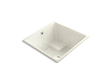 KOHLER 1968-W1-96 Underscore Cube 48" X 48" Cube Drop-In Bath With Bask(R) Heated Surface And Center Drain in Biscuit