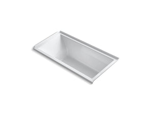 KOHLER K-1167-VBRW Underscore 60" x 30" drop-in VibrAcoustic bath with Bask heated surface, integral flange, and right-hand drain