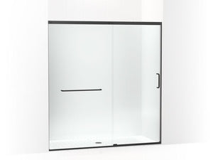 KOHLER K-707617-8L Elate Tall Sliding shower door, 75-1/2" H x 68-1/4 - 71-5/8" W, with heavy 5/16" thick Crystal Clear glass
