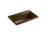 KOHLER K-5871-3A2-KA Riverby 33" x 22" x 9-5/8" top-mount single-bowlkitchen sink with accessories