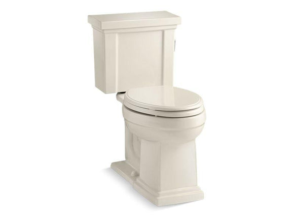 KOHLER 3950-RA-47 Tresham Comfort Height Two-Piece Elongated 1.28 Gpf Chair Height Toilet With Right-Hand Trip Lever in Almond