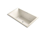 KOHLER K-1174-XH2G-47 Underscore Rectangle 72" x 42" drop-in whirlpool + BubbleMassage(TM) Air Bath with center drain