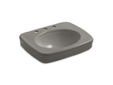 KOHLER K-2340-8-K4 Bancroft pedestal bathroom sink basin with 8" widespread faucet holes